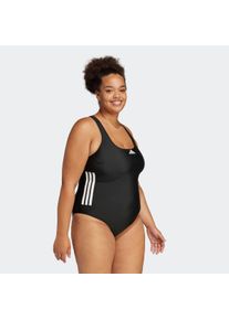 Damen Badeanzug "3S BLD SUIT PS", schwarz-weiß, sportlich, Gr. 2X, adidas Performance, Obermaterial: 78% Polyamid, 22% Elasthan, Badeanzüge