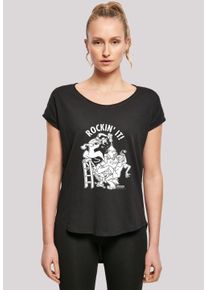 F4NT4STIC Damen T-Shirt "Scooby Doo Rockin' It Christmas Weihnachten", schwarz, casual, Gr. XS, Obermaterial: 100% Baumwolle, Shirts, Damen,Premium