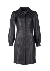 Maze Damen Dirndl "42023034", schwarz, Gr. L, Oberteil: 100% Lammleder / Futter: 100% Polyester / Ärmelfutter: 100% Polyester, Kleider