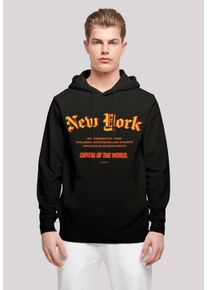 F4NT4STIC Herren Kapuzenpullover "New York HOODIE", schwarz, casual, Gr. M, Obermaterial: 50% Baumwolle, 50% Polyester, Pullover, Print