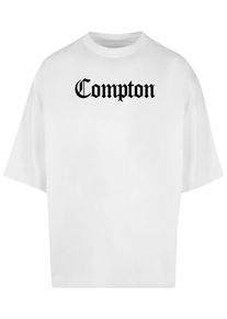 MisterTee Herren T-Shirt "MisterTee Compton Huge Tee", weiß, casual, Gr. XL, bedruckt, 100% Baumwolle, Shirts