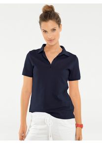 Heine Damen Poloshirt "Poloshirt", blau, Gr. 40, unifarben, 95% Baumwolle, 5% Elasthan, Shirts