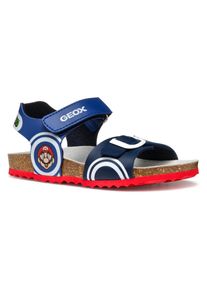 Geox Kinder Sandale "J GHITA BOY", Gr. 25, blau, Synthetik, sportlich, Schuhe, Klettschuh, Sommerschuh mit Super Mario Motiv und Logo