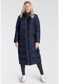 Only Damen Steppmantel "ONLIRINA X-LONG 2IN1 PUFFER OTW", blau, casual, Gr. S, Web, Obermaterial: 100% Polyester, Mäntel, auch als Weste tragbar