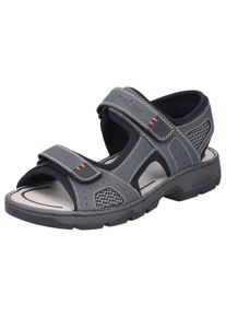 Rieker Herren Riemchensandale, Gr. 46, grau, Lederimitat, Textil, sportlich, Schuhe, Sommerschuh, Klettschuh, Outdoorschuh, in Trekking-Optik