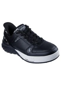 Skechers Herren Slip-On Sneaker "SIZZLE-SNOOP SIZZLE SLIP-INS PAISLEY", Gr. 47,5, schwarz-weiß, Leder, modisch, Schuhe, Snoop Dogg Sneaker, Sneaker
