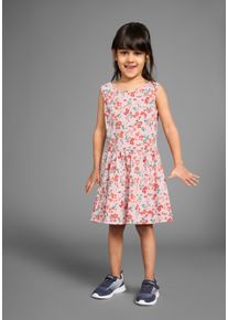 Kangaroos Mädchen Jerseykleid "Trägerkleid im Blumen-Allover", rosa, modisch, Gr. 140, bedruckt, geblümt, Single Jersey, Obermaterial: 95% Baumwolle,