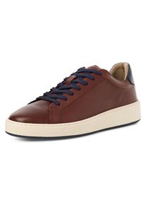 Herren Sneaker, MARCO TOZZI by GMK, Gr. 42, braun, Glattleder, unifarben mit Farbeinsatz, sportlich, Schuhe, Freizeitschuh, Halbschuh, Schnürschuh