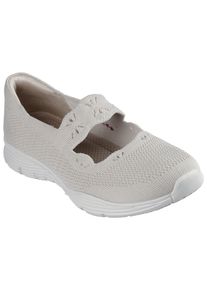 Skechers Damen Slip-On Sneaker "SEAGER-CUTE N' COY", Gr. 37, beige, Textil, elegant, Schuhe, Mary-Jane, Klettschuh mit Memory Foam