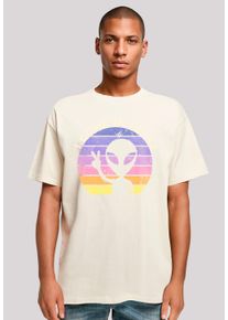 F4NT4STIC Herren T-Shirt "Alien Peace Sunset", beige, casual, Gr. 4XL, Obermaterial: 100% Baumwolle, Shirts, Premium Qualität