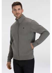 G-Star Raw G-STAR Herren Sweatjacke, grau, casual, Gr. L, unifarben, Sweatware, Obermaterial: 55% Baumwolle, 45% Polyester, Sweatjacken, mit Logostickerei auf