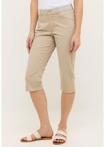 Angels Damen Caprijeans "ANACAPRI SPORTY", beige, casual, Gr. 46, unifarben, Denim/Jeans, Obermaterial: 88% Baumwolle, 10% Polyester, 2% Elasthan,