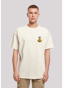 F4NT4STIC Herren T-Shirt "Rubber Duck Captain OVERSIZE TEE", beige, casual, Gr. S, Obermaterial: 100% Baumwolle, Shirts, Print