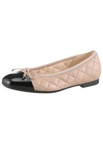 Gabor Damen Ballerina "PRATO", Gr. 37, beige, Glattleder, Lackleder, elegant, Schuhe, Blockabsatz, Businessschuh, Komfortschuh in Bequemweite G
