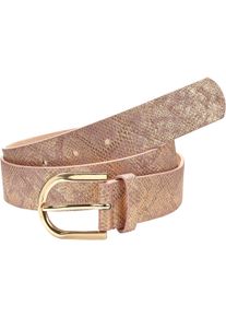 Lascana Damen Hüftgürtel "Hosengürtel", rosa, feminin,modisch, Gr. 90, metallic, animal-print, Animalmuster, bedruckt, beschichtet, gemustert,