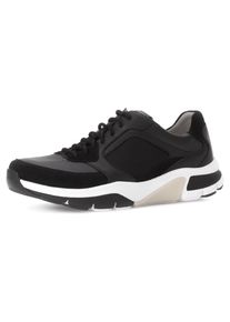 Herren Keilsneaker, Gabor Rollingsoft, Gr. 8, schwarz, Nappaleder, Veloursleder, Mesh, sportlich, Schuhe, Freizeitschuh, Halbschuh, Schnürschuh mit