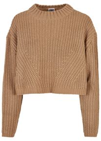 Urban Classics Damen Rundhalspullover "Urban Classics Damen Ladies Wide Oversize Sweater", beige, casual, Gr. L, unifarben, 100% Polyacryl, Pullover