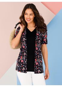 Classic Basics Damen 2-in-1-Shirt "2-in-1-Shirt", rot, Gr. 38, geblümt, gemustert, mehrfarbig, 100% Viskose, Shirts