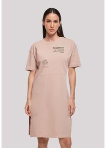 F4NT4STIC Damen Shirtkleid "happiness", rosa, casual, Gr. XL, Obermaterial: 100% Baumwolle, Kleider, Print