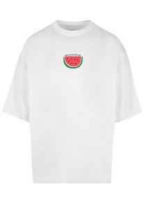 Merchcode Herren T-Shirt "Merchcode Herren Summer - Summertime Huge Tee", weiß, casual, Gr. M, bedruckt, 100% Baumwolle, Shirts
