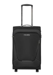 Travelite Handgepäck-Trolley "JETPACK Slim 2 Cabin, konzipiert für Air France, KLM & ITA", schwarz, Polyester, unifarben mit Farbeinsätzen, Koffer,