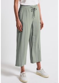 Street One Damen Stoffhose "Style Emee"dusty milky grün, casual, Gr. 44, Web, Obermaterial: 100% Viskose, Hosen, mit elastischem Bund mit Tunnelzug
