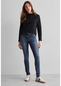 Cecil Damen Skinny-fit-Jeans, blau, casual, Gr. 33, unifarben, Jeans, 78% Baumwolle, 20% Polyester, 2% Elasthan , Jeans, mit Stretchanteil