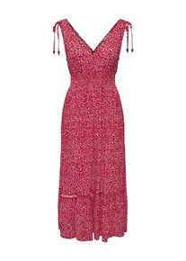 Only Damen Maxikleid "ONLFERNANDA LIFE S/L LONG DRESS WVN"salsa aop:weiß ditsy, modisch, Gr. XL, bedruckt, Web, Obermaterial: 100% Viskose, Kleider