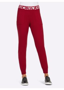 Heine Damen Jogger Pants, rot, Gr. 34, unifarben, 52% Viskose, 26% Polyester, 22% Polyamid, Hosen