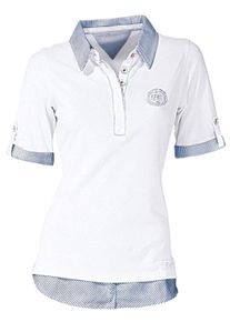 Inspirationen Damen Poloshirt "Poloshirt", weiß, Gr. 36, unifarben, 100% Baumwolle, Shirts