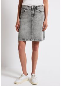 Street One Damen Jeansrock, grau, casual, Gr. 44, unifarben, Jeans, 89% Baumwolle, 8% Polyester, 3% Elasthan, Röcke, Middle Waist