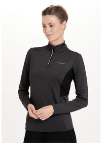 Endurance Damen Langarmshirt "JOCEE W Midlayer", schwarz, casual, Gr. 44, meliert, 85% Polyester, 15% Elasthan, Shirts, mit reflektierenden Details
