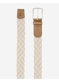 Brax Damen Ledergürtel "Style HERRENGÜRTEL", beige, Gr. 115, Kunstfaser, Gürtel