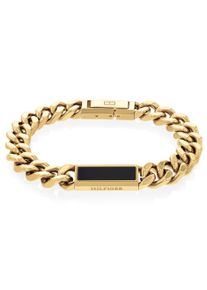 Tommy Hilfiger Herren Armband "Schmuck Edelstahl Armschmuck Panzerkette", Edelstahl, schwarz, Edelstahl, Armbänder, mit Onyx oder Sodalith