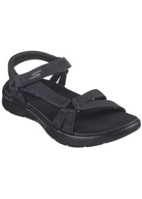 Skechers Damen Sandale "GO WALK FLEX SANDAL-SUBLIME-X", Gr. 42, schwarz, Textil, unifarben, casual, Schuhe, Sommerschuh, Sandalette, Klettschuh, mit