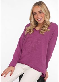Zwillingsherz Damen Sweatshirt ""Positive Mind"", lila, casual, Gr. LXL, unifarben, used, Sweatware, Obermaterial: 70% Baumwolle, 30% Polyester,