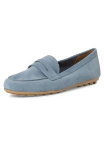 Tamaris Damen Mokassin, Gr. 38, blau, Veloursleder, casual, Schuhe, Slipper, Business Schuh, Schlupfschuh mit Touch-IT Ausstattung