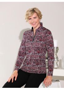 CLASSIC Damen Poloshirt "Poloshirt", rot, Gr. 40, gemustert, mehrfarbig, 95% Polyester, 5% Elasthan, Shirts