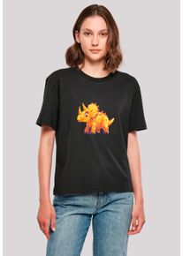F4NT4STIC Damen T-Shirt "Süßer Triceratops Dinosaurier", schwarz, casual, Gr. M, Obermaterial: 100% Baumwolle, Shirts, Premium Qualität