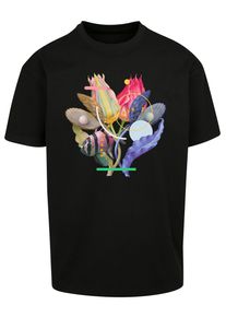 Herren Kurzarmshirt "Upscale by Mister Tee Unisex Coral Oversize Tee", schwarz, casual, Gr. L, UPSCALE BY MISTER TEE, unifarben, 100% Baumwolle,