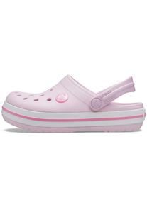 Crocs Kinder Clog "Crocband Clog K", Gr. 36, rosa, Croslite, kontrastfarbene Details, sportlich, Schuhe, Sommerschuh, Schlappen, Hausschuh, Badeschuh