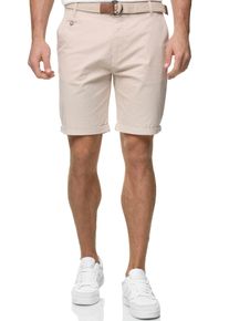 INDICODE Herren Chinoshorts "INConor", grau, modisch, Gr. S, unifarben, Web, Obermaterial: 98% Baumwolle, 2% Elasthan, Hosen