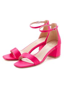 Lascana Damen Sandalette "Sommerschuh", Gr. 39, pink, Obermaterial: 100% Textilmaterial. Futter: 100% Lederimitat. Decksohle: 100% Lederimitat.