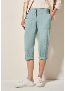Cecil Damen 3/4-Hosecool salvia grün, casual, Gr. 32, unifarben, Web, 98% Baumwolle, 2% Elasthan, Hosen, aus Baumwolle mit Stretchanteil
