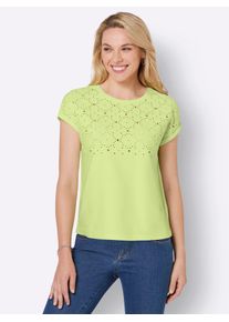 Inspirationen Damen Rundhalsshirt "Shirt", grün, Gr. 36, unifarben, 100% Baumwolle, Shirts