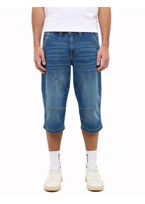 Mustang Herren Jeansshorts "Style Freemot", blau, casual, Gr. 38, Denim/Jeans, Obermaterial: 99% Baumwolle, 1% Elasthan, Jeans, mit Teilungsnähten
