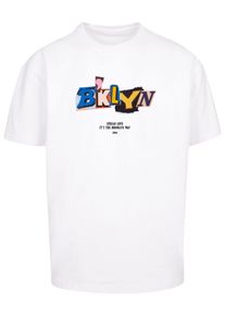 Herren T-Shirt "Upscale by Mister Tee Herren BRKLYN Oversize Tee", weiß, casual, Gr. XXL, UPSCALE BY MISTER TEE, unifarben, 100% Baumwolle, Shirts