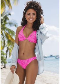 Venice Beach Damen Bügel-Bikini-Top "Moloka", pink, Gr. 36, bedruckt, Recycling-Polyamid, Bikini-Oberteile, mit tropischem Print