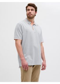 Jack & Jones PlusSize Herren Poloshirt "JJEPAULOS POLO SS NOOS PLS"iceberg grün detail:play, modisch, Gr. XXXL, JACK & JONES PLUSSIZE, unifarben, Piquu00e9, Obermaterial: