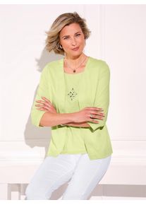 Classic Basics Damen 2-in-1-Shirt "2-in-1-Shirt", grün, Gr. 50, unifarben, 100% Baumwolle, Shirts